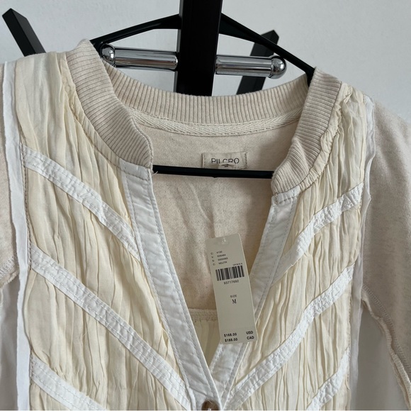 Pilcro Long-Sleeve Button-Front Twofer Mini Dress - Picture 4 of 8